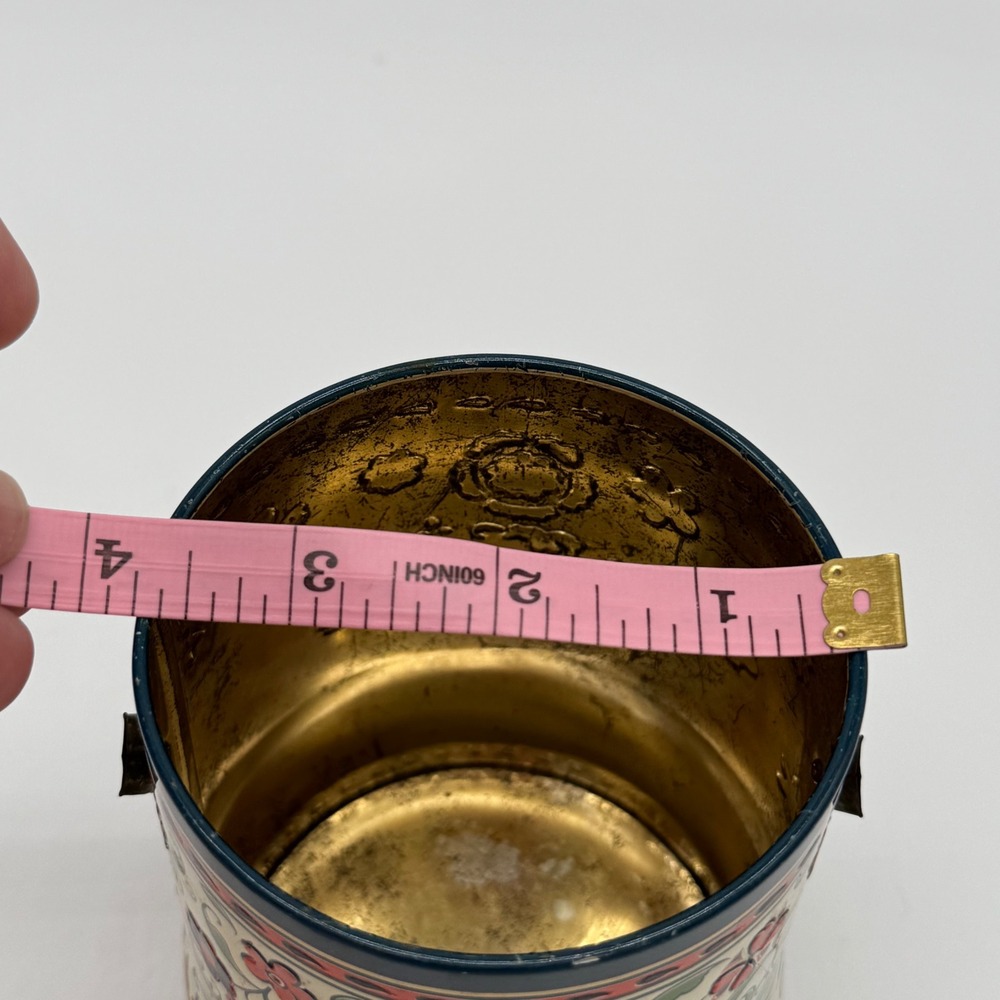 Vintage Murray Allen Regal Crown Italian Renaissance Biscuit Tin England Handle - Picture 13 of 13